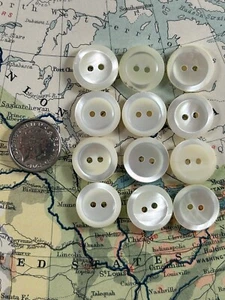 DE COLECCIÓN Juego de 12 Botones Madre Perla 16mm - Imagen 1 de 5