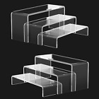 Acrylic Display Risers Stands Clear Risers For Pop Figures Display, 3 Step Showc