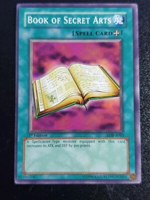 Book of Secret Arts LOB-A043 (No Feather Misprint) (Australian) 1st Yu-Gi-Oh! - Image 1 of 2