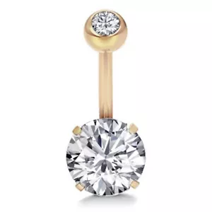Belly Button Ring Crystal Rhinestone Jewelry Navel Bar Body Piercing JewelrY~vm - Picture 1 of 9