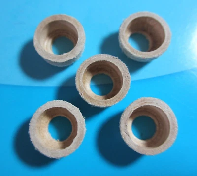 (5) - LEATHER STOVE PUMP CUPS - OPTIMUS 111, PHOEBUS 625, PRIMUS, RADIUS: 1-PINT