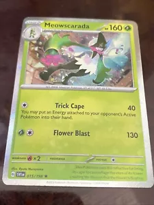 Meowscarada Scarlet & Violet 015/198 Cosmos Holo Promo Rara TCG CARD POKEMON - Foto 1 di 2