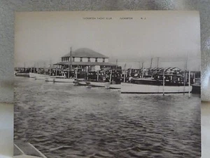 vtg LARGE postcard 7 x 5 1/2 photo TUCKERTON NJ Yacht Club  - Picture 1 of 6