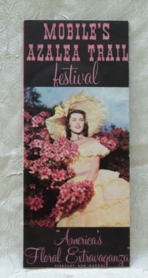 Folleto de viaje de recuerdo del festival de senderos de azalea móvil de colección de Alabama Foto 1 de 4