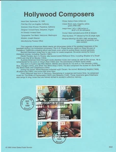 Scott #3339/44...33 Cent...Hollywood Composers...First Day Of Issue (1999) - Picture 1 of 1