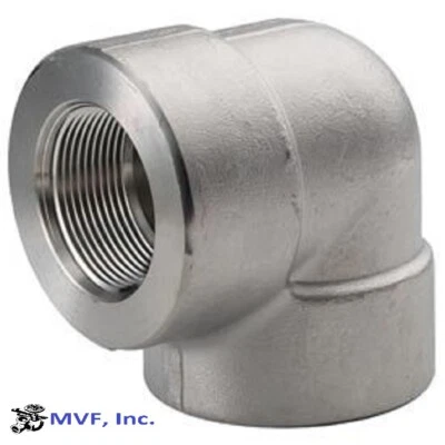 3/4" 3000 (3M) Female (NPT) 90° Elbow Forged 316 Stainless Steel SS010521316 - Image 1 of 4