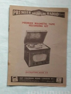Premier Radio Co - Magnetic Tape Recording Kit Instruction Book - B H Morris & - Afbeelding 1 van 7