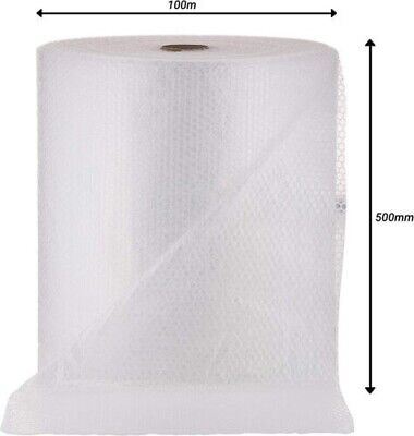 500MM X 100M SMALL BUBBLE WRAP CUSHIONING STRONG GOOD QUALITY BUBBLE 100 METERS  • 9.25£