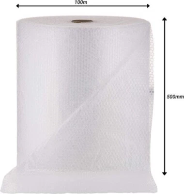 500MM x 100M SMALL BUBBLE WRAP CUSHIONING STRONG GOOD QUALITY BUBBLE 100 METERS