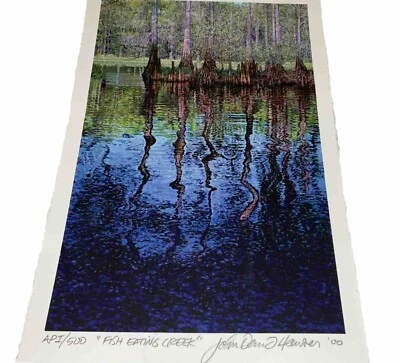 Fish Eating Creek Print Art 00’s API/500 Florida Signed  - Bild 1 von 4
