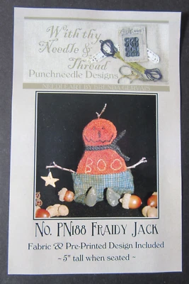 With Thy Needle Thread PN188 FRAIDY JACK Punchneedle Pattern Fabric - Image 1 of 4