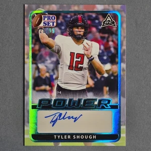 2021 Leaf Pro Set Power Tyler Shough #BA-TS3 Teal Foil Auto RC #d/99 - Bild 1 von 2
