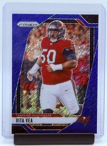2024 Panini Prizm Vita Vea Blue Shimmer 7/25 Buccaneers - Foto 1 di 2