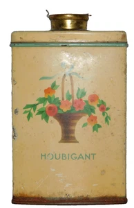 Vintage 20er Jahre Houbigant Quelques Fleurs Körper Pulver Dose 5 Unzen Selten Alt Antik - Bild 1 von 7