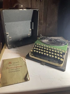 Antique Remington Portable Typewriter 1920s Serial NK86317 w/Case +Manual - Picture 1 of 19