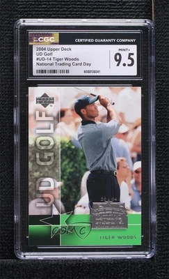 2004 National Trading Card Day Tiger Woods #UD-14 CGC 9.5 Mint+ - Image 1 of 2