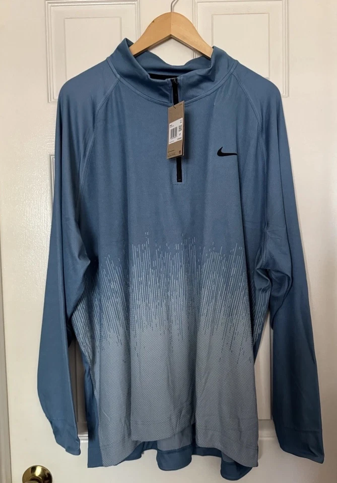 Nike Dri-FIT ADV Tour 1/2 Zip Golf Top Men's Size M FD5833-429 Blue