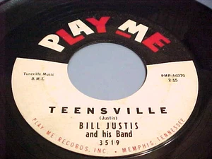 BILL JUSTIS AND HIS BAND - TEENSVILLE / SLOOCHIE - NM VINYL & EX AUDIO - Bild 1 von 2