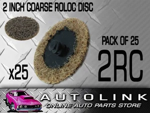 ROLOC DISC 2" 51mm COARSE SANDING POLISHING IDEAL FOR METAL FIBERGLASS WOOD x25 - Picture 1 of 4