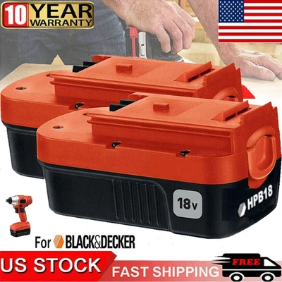 2-Pack 18V for Black and Decker HPB18 18 Volt 4.0Ah Battery HPB18-OPE 244760-00