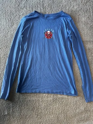 Sullen Angels Art Collective “Made By The Trade” Blue Women’s Long Sleeve Medium Foto 1 de 4