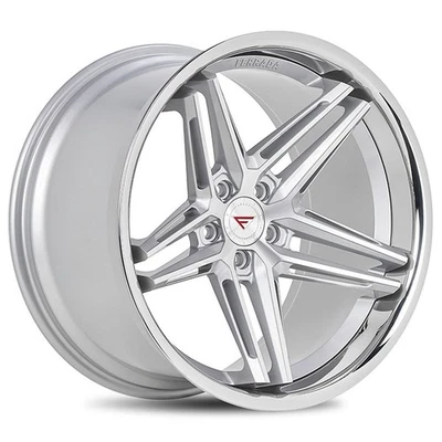 20x11.5"Ferrada Wheels CM1 Silver Machined with Chrome Lip Rims (A01) Foto 1 de 4