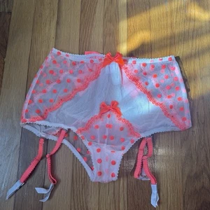 victoria’s secret vintage hot pink and white panties new with tags small - Picture 1 of 5