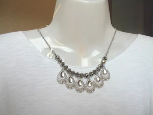 Halskette, Bettelkette, Collier, hämatit, rauchquarz, Boho, Trachten Oktoberfest - Bild 1 von 1
