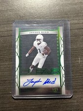 2022 LEAF TRINITY JAYDEN REED GREEN CLEAR AUTOGRAPH 1/25 #CA-JR1