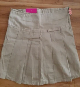 NWT French Toast uniform khaki skort pleated size 8 adj. waist tabs - Picture 1 of 5