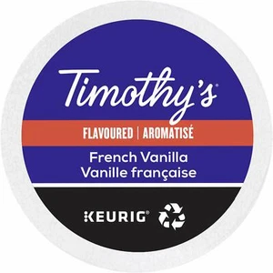 Timothy's French Vanilla Coffee 24 to 144 Keurig K cups Pick Any Size FREE SHIP - Picture 1 of 3