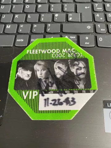 Mick Fleetwood Hand Signed VIP Pass Cover
