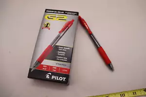 PILOT G2 Premium Penne Gel a Sfera Ricaricabili, Punta Fine, Rosso 12 PK (31022) - Foto 1 di 2