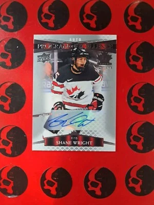 2022-23 Shane Wright Auto Program Of Excellence #115 Rookie Team Canada RC UD - Image 1 of 2