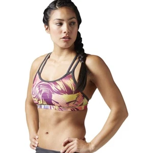 New Reebok Womens One Series Speedwick Sports Training Bra Strappy Crop Top - Picture 1 of 4