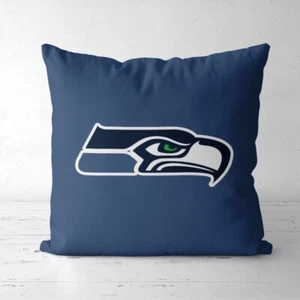 NFL Teams Seattle Seahawks zipper Brush Pillow cover Sofa Cushion US ship 1 day - Picture 1 of 1