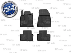 NEW LHD BLACK RUBBER FLOOR MATS LINERS ALL WEATHER FOR RENAULT CLIO BF 2019- - Picture 1 of 4