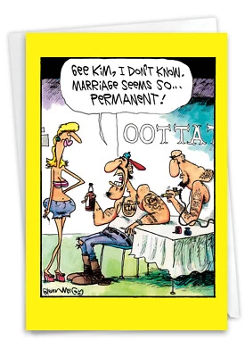 1 Tarjeta de Felicitación Aniversario Divertida - Pareja, Esposo, Esposa - Gee Kim - Hecha en Estados Unidos Foto 1 de 4