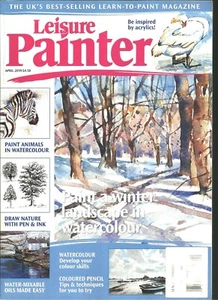 LEISURE PAINTER UK MAGAZINE PINT A WINTER LANDSCAPE IN WATERCOLOUR APRIL 2019. - Picture 1 of 1