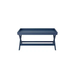 StyleWell Coffee Tables 18''Hx40''W Steel Blue Wood Tray Top Durable Rectangle - Picture 1 of 6