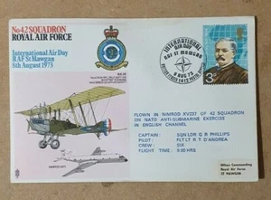 1973 RAF No 42 Squadron International Air Day St Mawgan cubierta primer día + inserto - Imagen 1 de 2