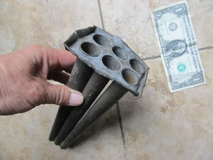 c1780 Antique Handmade COLONIAL Tin Candle Mold, Hearthware, Tole Tin, Primitive - Picture 1 of 6