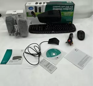 Logitech Cordless Desktop EX100 Tastatur, optische Maus & USB-Stereolautsprecher - Bild 1 von 10