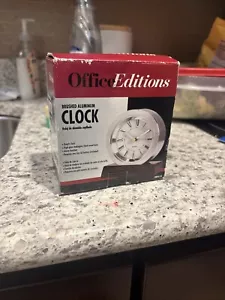 Office Editions Brushed Aluminum Clock - Picture 1 of 8