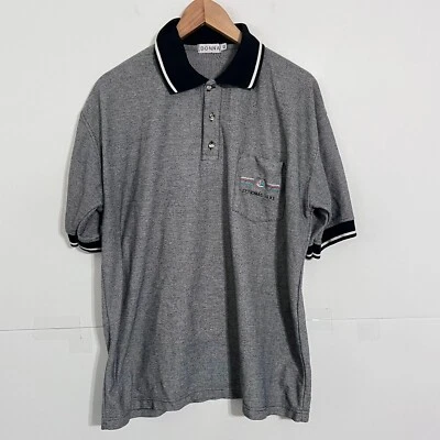 Camisa polo vintage Donna para hombre talla XL gris logotipo de las Islas Vírgenes de los Estados Unidos Foto 1 de 4