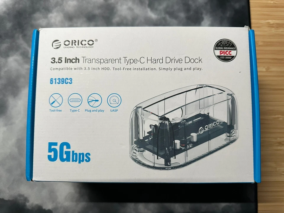 orico 3.5inch Transparent Type C Harddrive Dock - Image 1 of 1