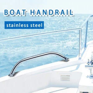 Stainless Steel Handrail 18 Inch Boat Marine Heavy Duty Grab Handle Polished - Foto 1 di 7