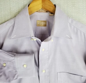 GITMAN BROS Size Large 16.5/35 Mens Made in USA Button Down Sport Shirt Lilac - Picture 1 of 16