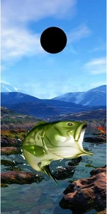 Grande Bocca Basso Pesce Pesca Ruscello Cornhole Gioco Adesivo Involucri - Foto 1 di 1