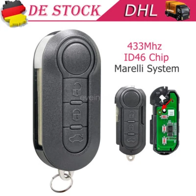 Klapp Funk Schlüssel Für Fiat 500 Ducato Punto Peugeot Boxer Citroen Jumper